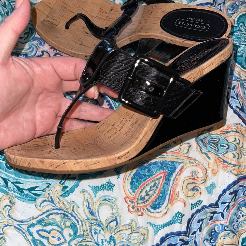 Coach wedge sandals 🧿